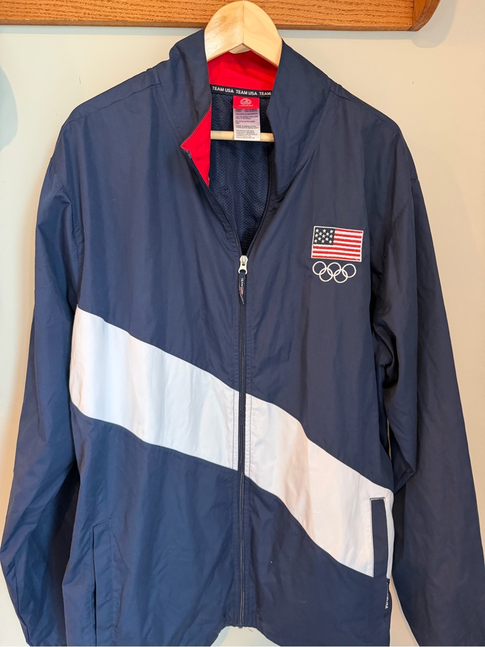 Team USA Navy & White Olympic Windbreaker Jacket